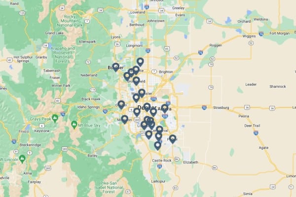 Window Cleaning near me Denver footer Map
